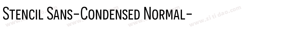 Stencil Sans-Condensed Normal字体转换